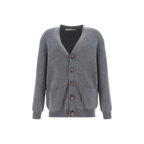 Golden Goose Gray Cotton Cardigan Golden Goose