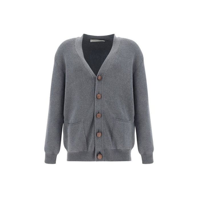 Golden Goose Gray Cotton Cardigan Golden Goose