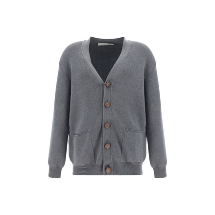 Golden Goose Gray Cotton Cardigan Golden Goose