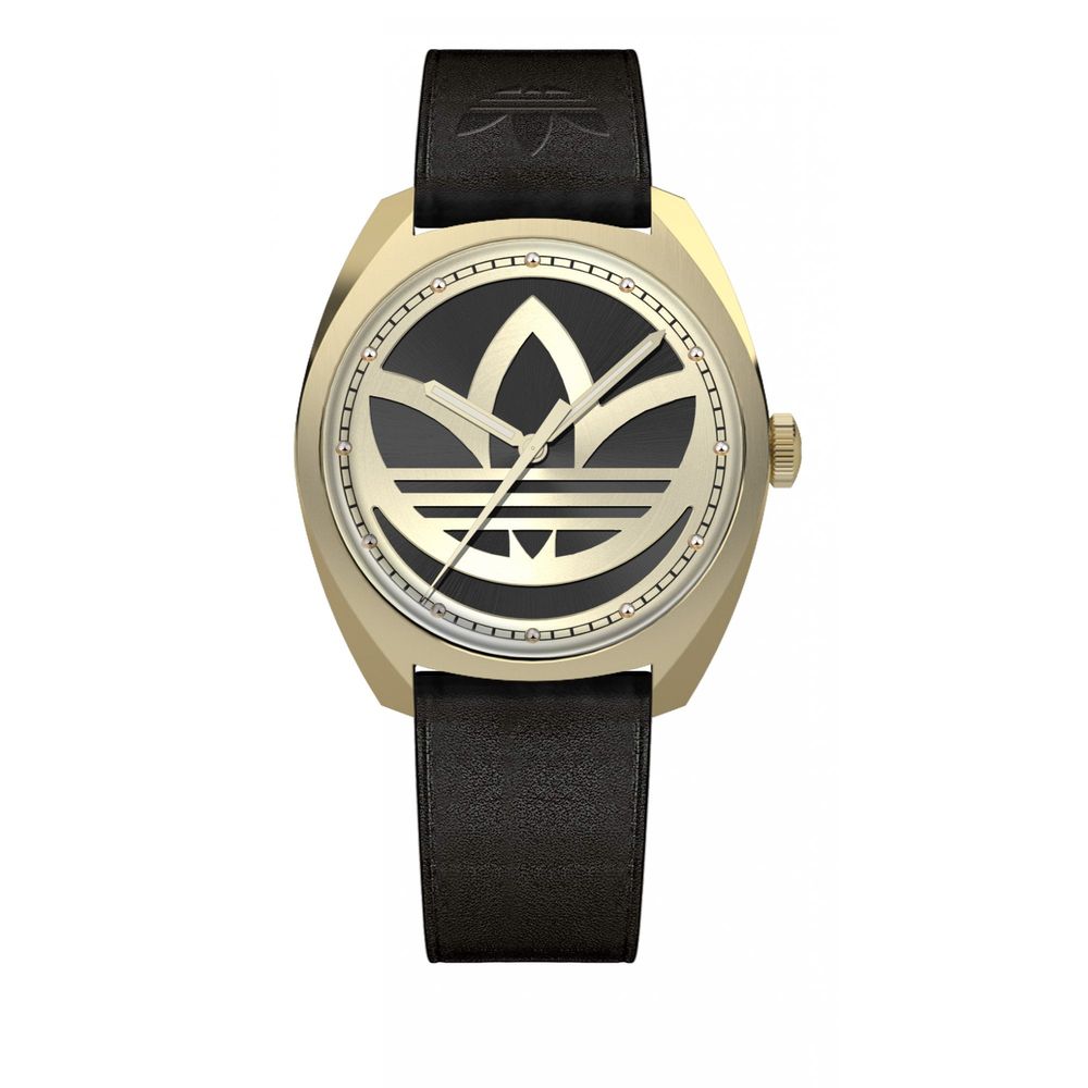Adidas Black Leather Dress Watch Adidas
