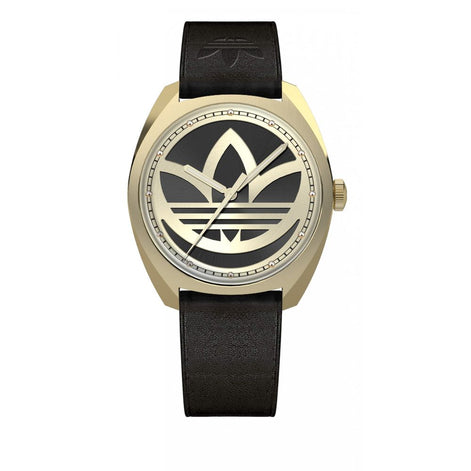 Adidas Black Leather Dress Watch Adidas