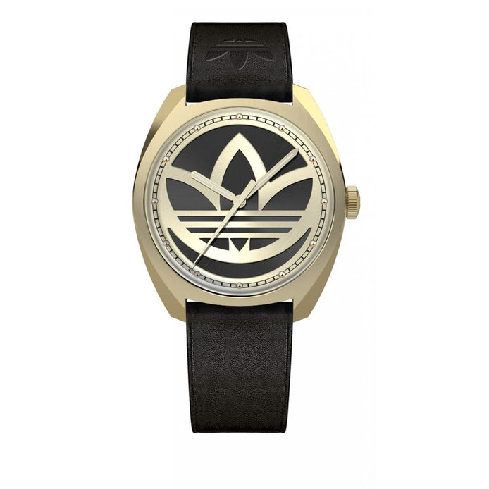 Adidas Black Leather Dress Watch Adidas