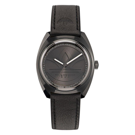 Adidas Black Leather Dress Watch Adidas