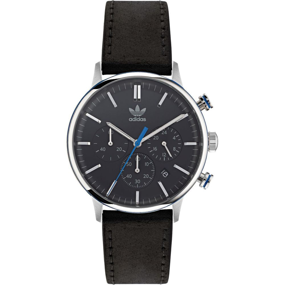 Adidas Black Leather Dress Watch Adidas