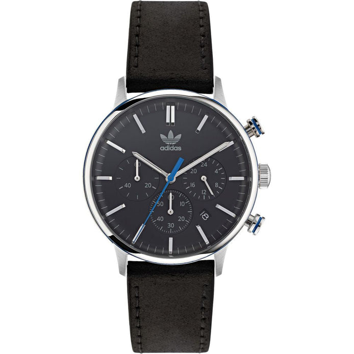 Adidas Black Leather Dress Watch Adidas