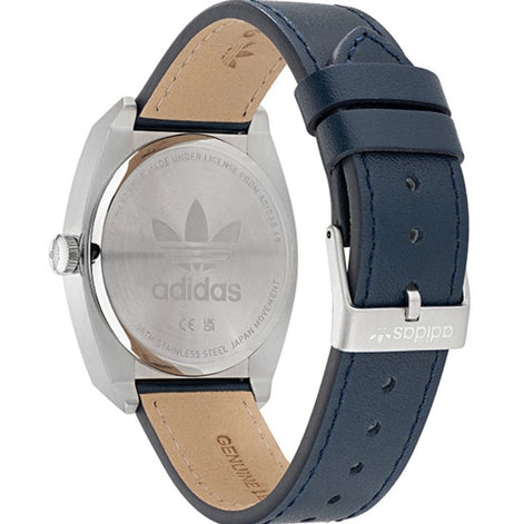 Adidas Blue Leather Dress Watch Adidas