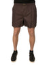 Dolce & Gabbana Brown Cotton Blend Men Mid Waist Shorts Dolce & Gabbana
