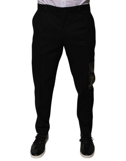 Dolce & Gabbana Black Cotton Men Cargo Casual Pants Dolce & Gabbana