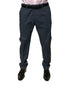 Dolce & Gabbana Dark Blue Cotton Stretch Skinny Men Dress Pants Dolce & Gabbana