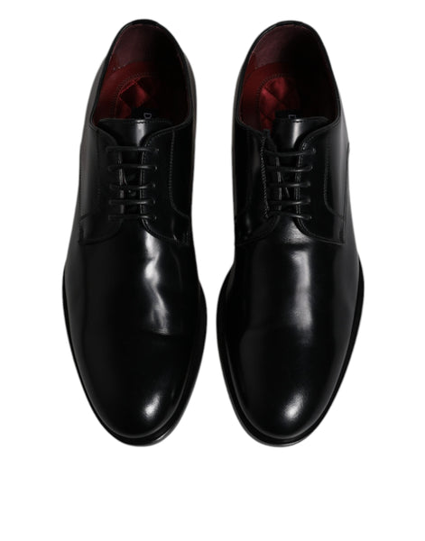 Dolce & Gabbana Black Calfskin Leather Derby Lace Up Formal Dress Shoes Dolce & Gabbana