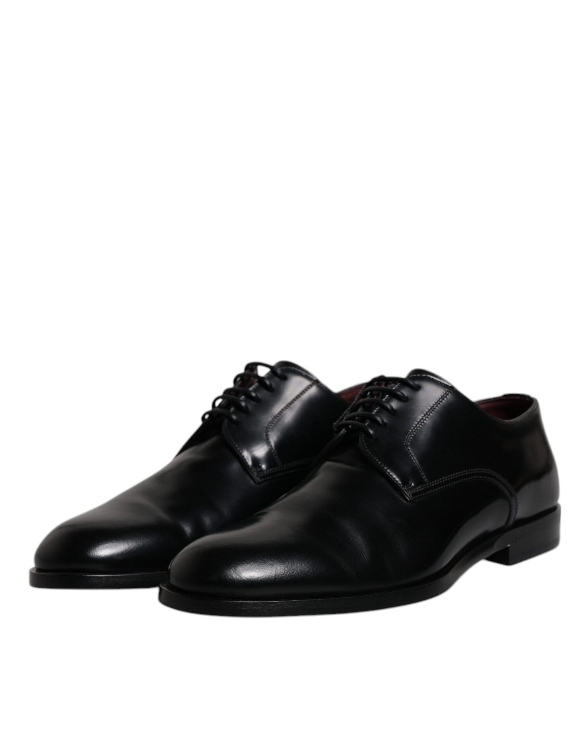 Dolce & Gabbana Black Calfskin Leather Derby Lace Up Formal Dress Shoes Dolce & Gabbana