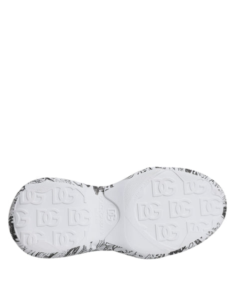 Dolce & Gabbana White Black Graffiti Daymaster Sneakers Shoes Dolce & Gabbana