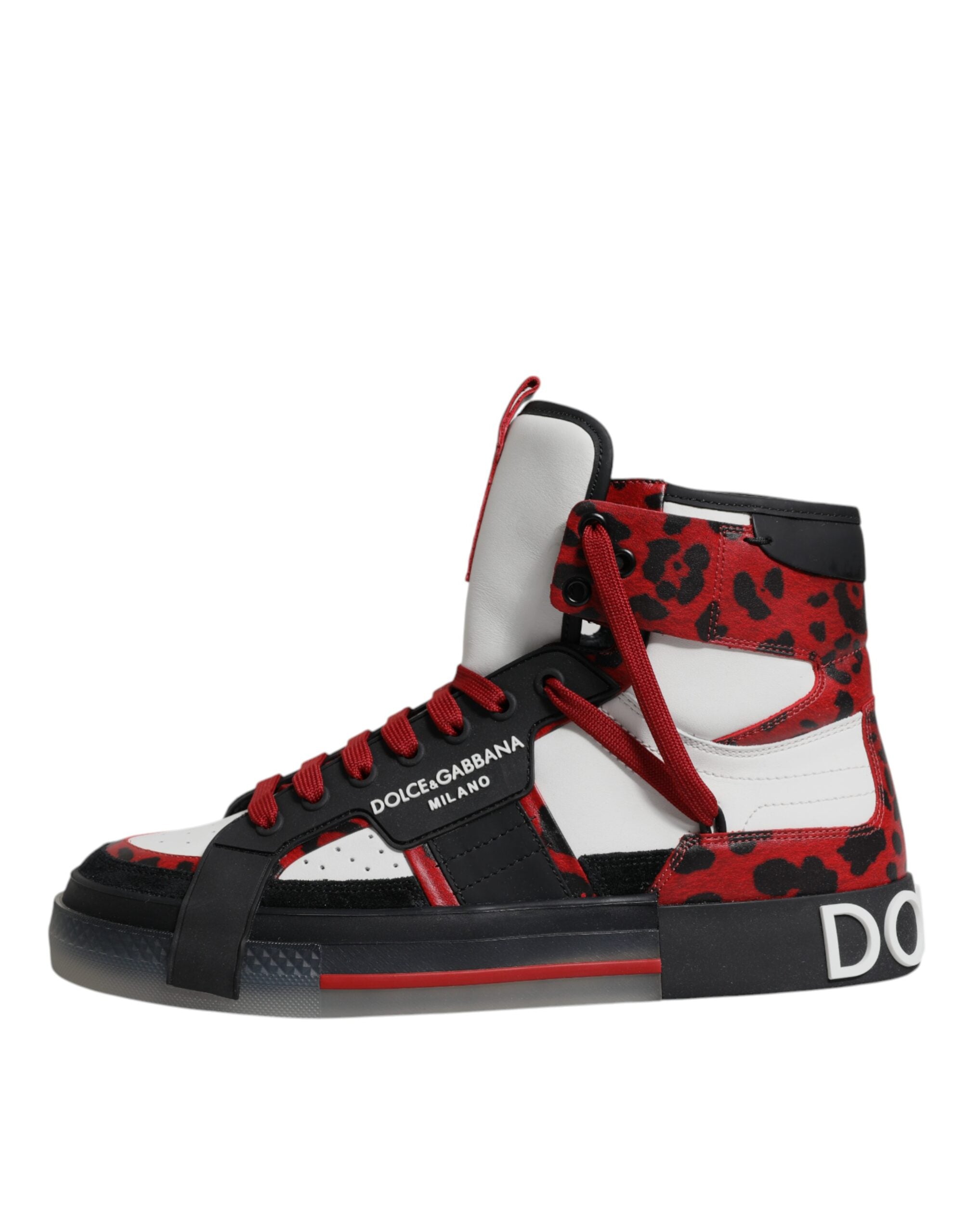Dolce & Gabbana Multicolor Leather High Top Sneakers Shoes Dolce & Gabbana