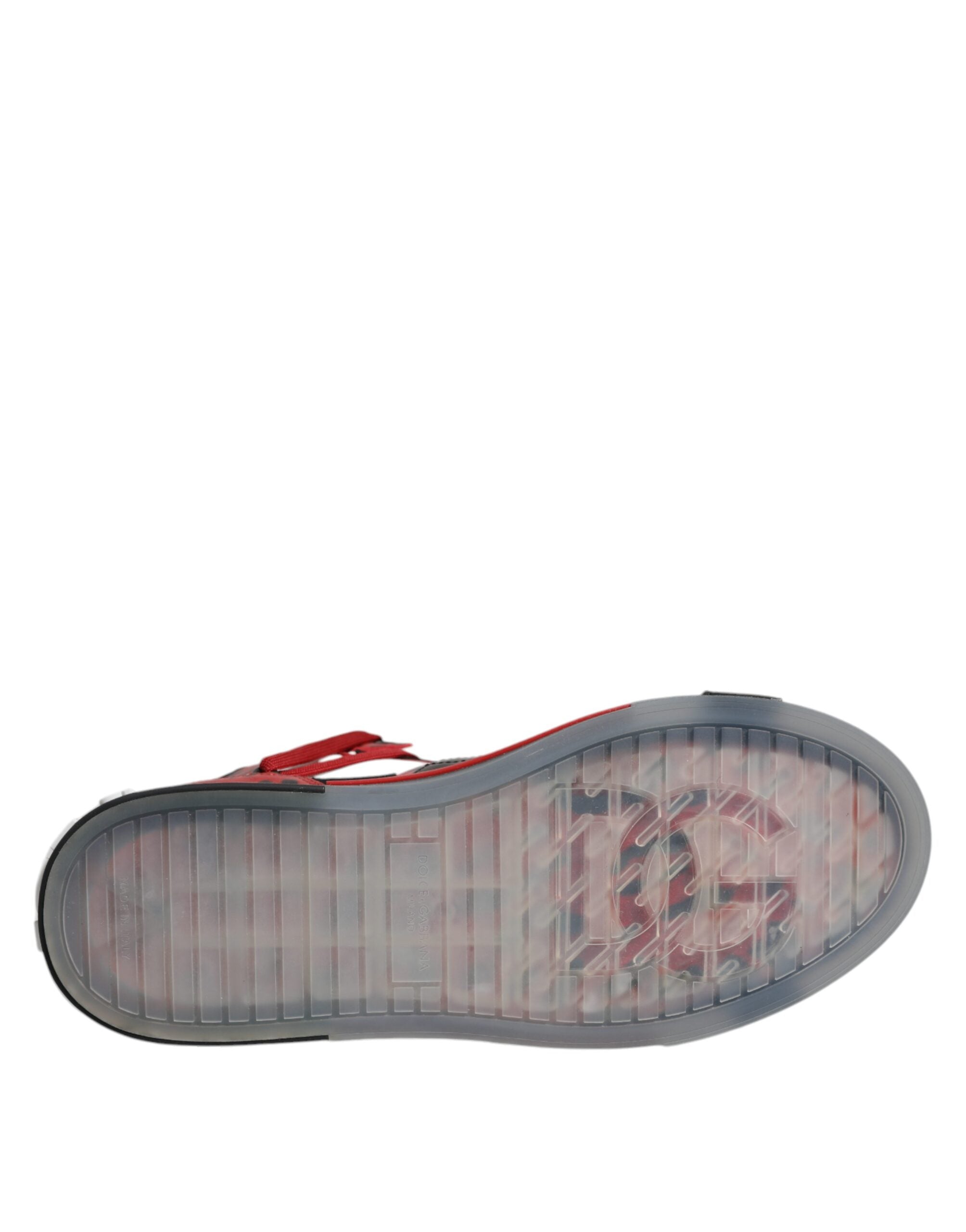 Dolce & Gabbana Multicolor Leather High Top Sneakers Shoes Dolce & Gabbana