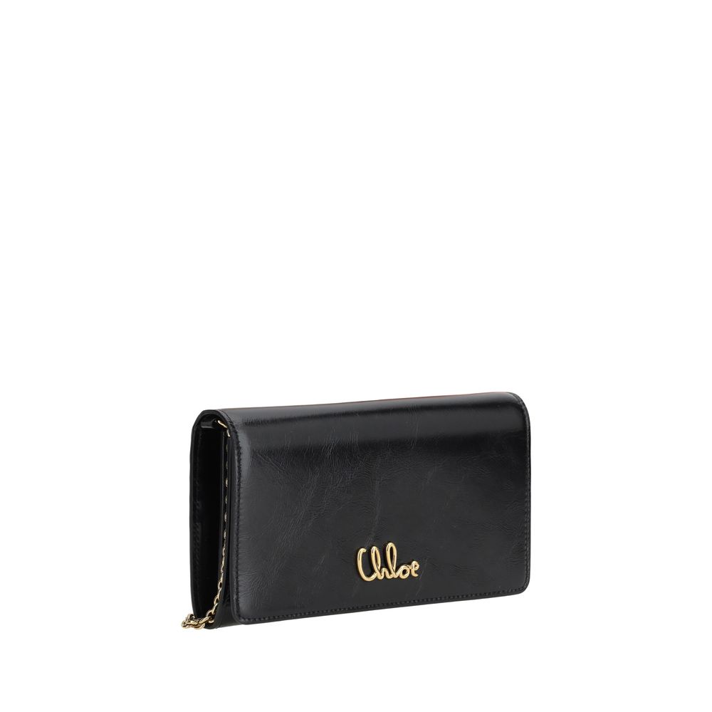 Chloé Brown Calf Leather Bos Taurus Clutch Bag Chloé