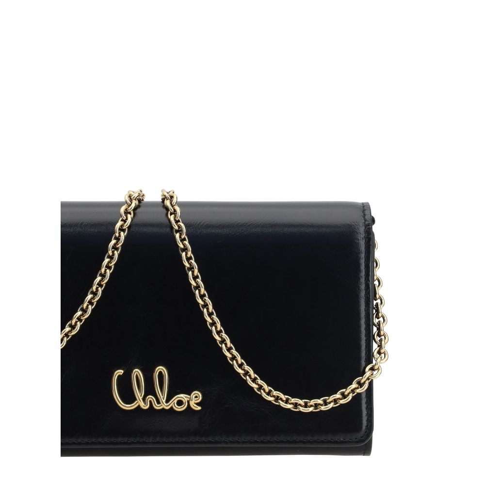 Chloé Brown Calf Leather Bos Taurus Clutch Bag Chloé