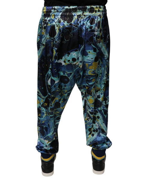 Dolce & Gabbana Multicolor Marble Print Jogger Men Sweatpants Pants Dolce & Gabbana
