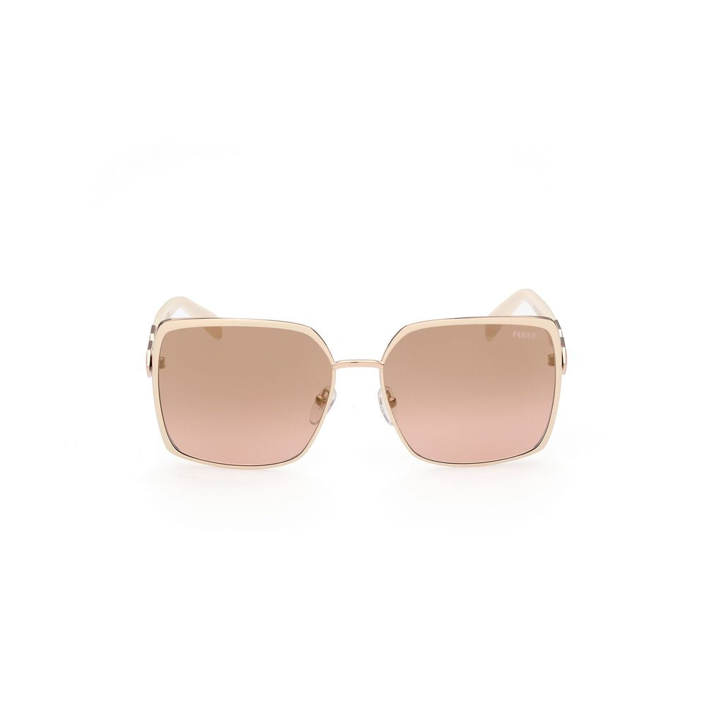 Emilio Pucci White Metal Sunglasses Emilio Pucci