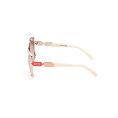 Emilio Pucci White Metal Sunglasses Emilio Pucci