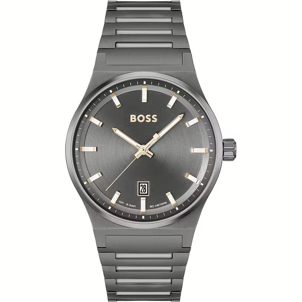 Hugo Boss Gray Stainless Steel Dress Watch Hugo Boss