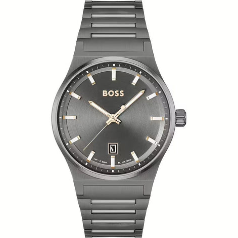 Hugo Boss Gray Stainless Steel Dress Watch Hugo Boss