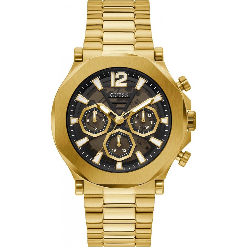 Guess Gold Stainless Steel Dress Watch Guess