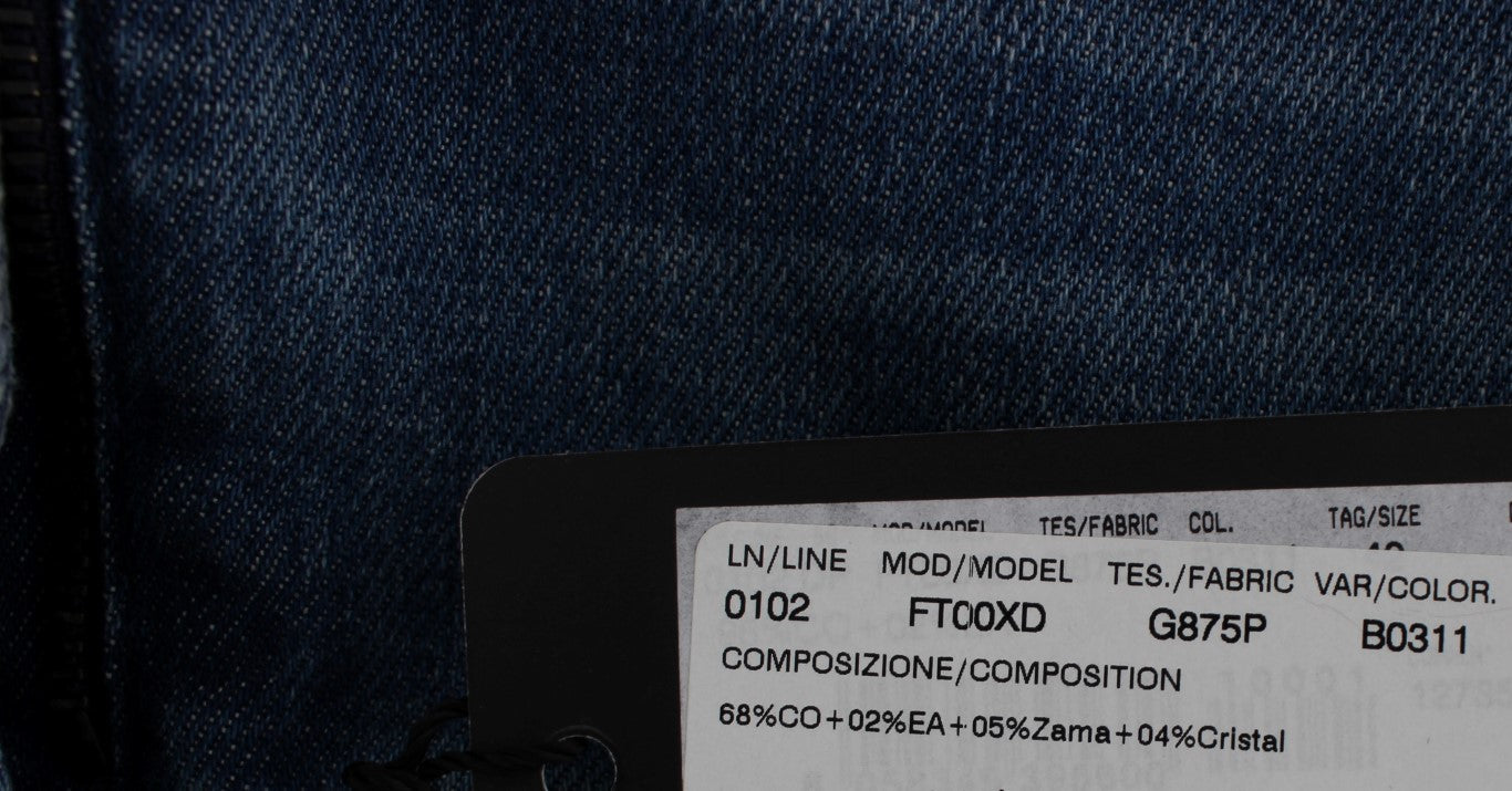 Dolce & Gabbana Crystal Roses Heart Embellished Jeans Dolce & Gabbana