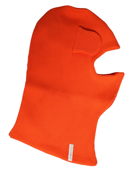 Dolce & Gabbana Orange Cotton Whole Head Wrap Balaclava Hat Dolce & Gabbana
