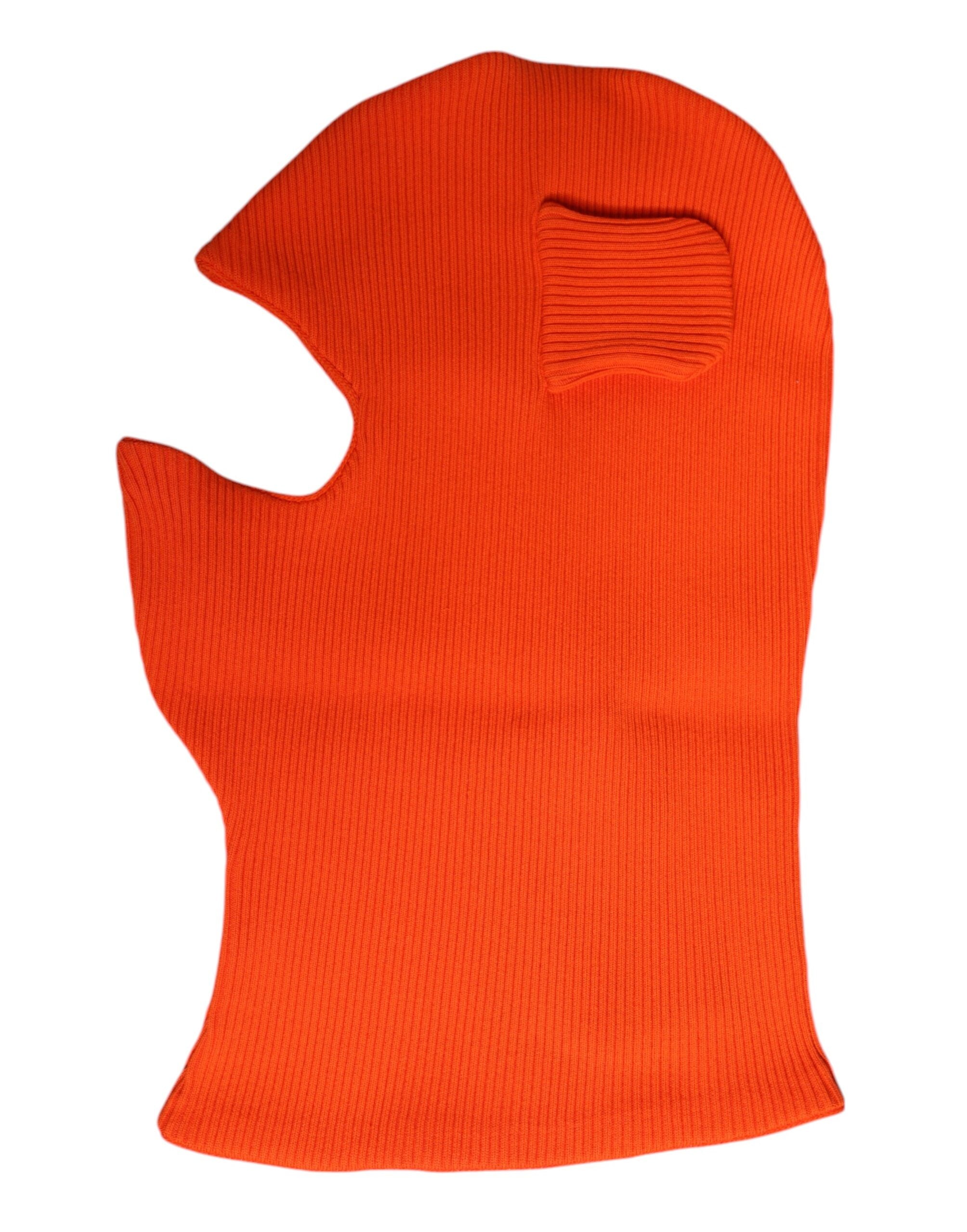 Dolce & Gabbana Orange Cotton Whole Head Wrap Balaclava Hat Dolce & Gabbana