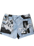 Dolce & Gabbana Blue Statue Print Cotton Mens Shorts Dolce & Gabbana