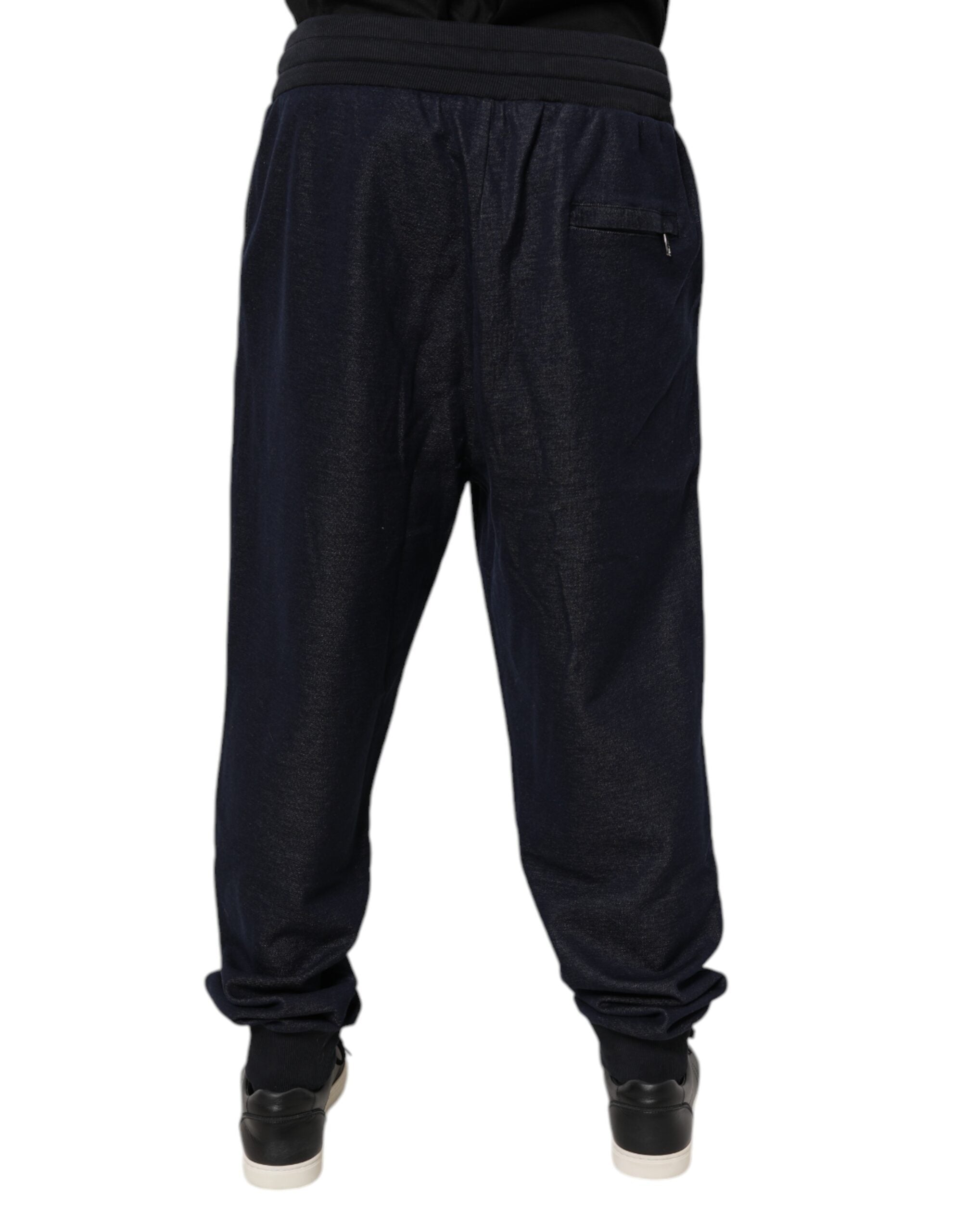 Dolce & Gabbana Black Jacquard Jogger Men Sweatpants Pants Dolce & Gabbana