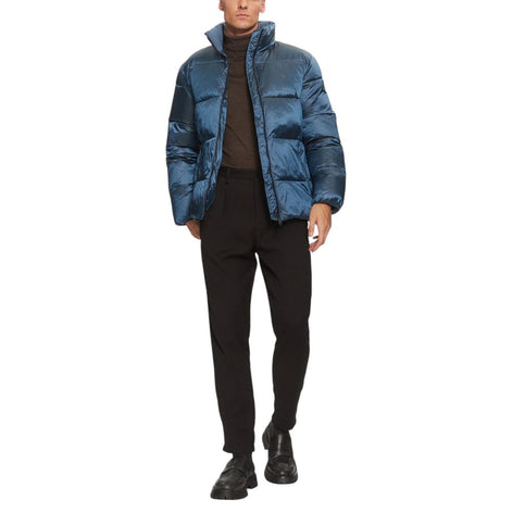 Calvin Klein Jeans Blue Recycled Polyamide Coat Calvin Klein Jeans