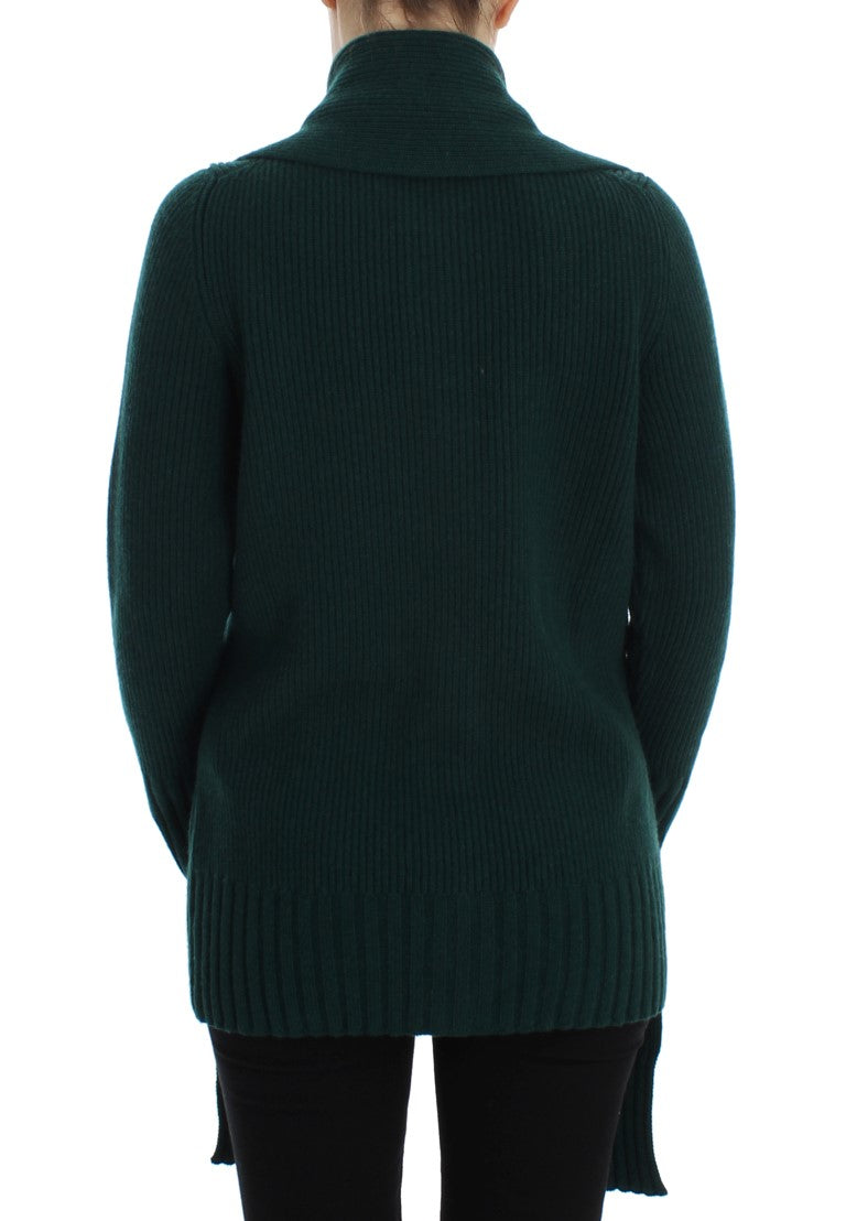 Dolce & Gabbana Green Knitted Cashmere Cardigan Dolce & Gabbana