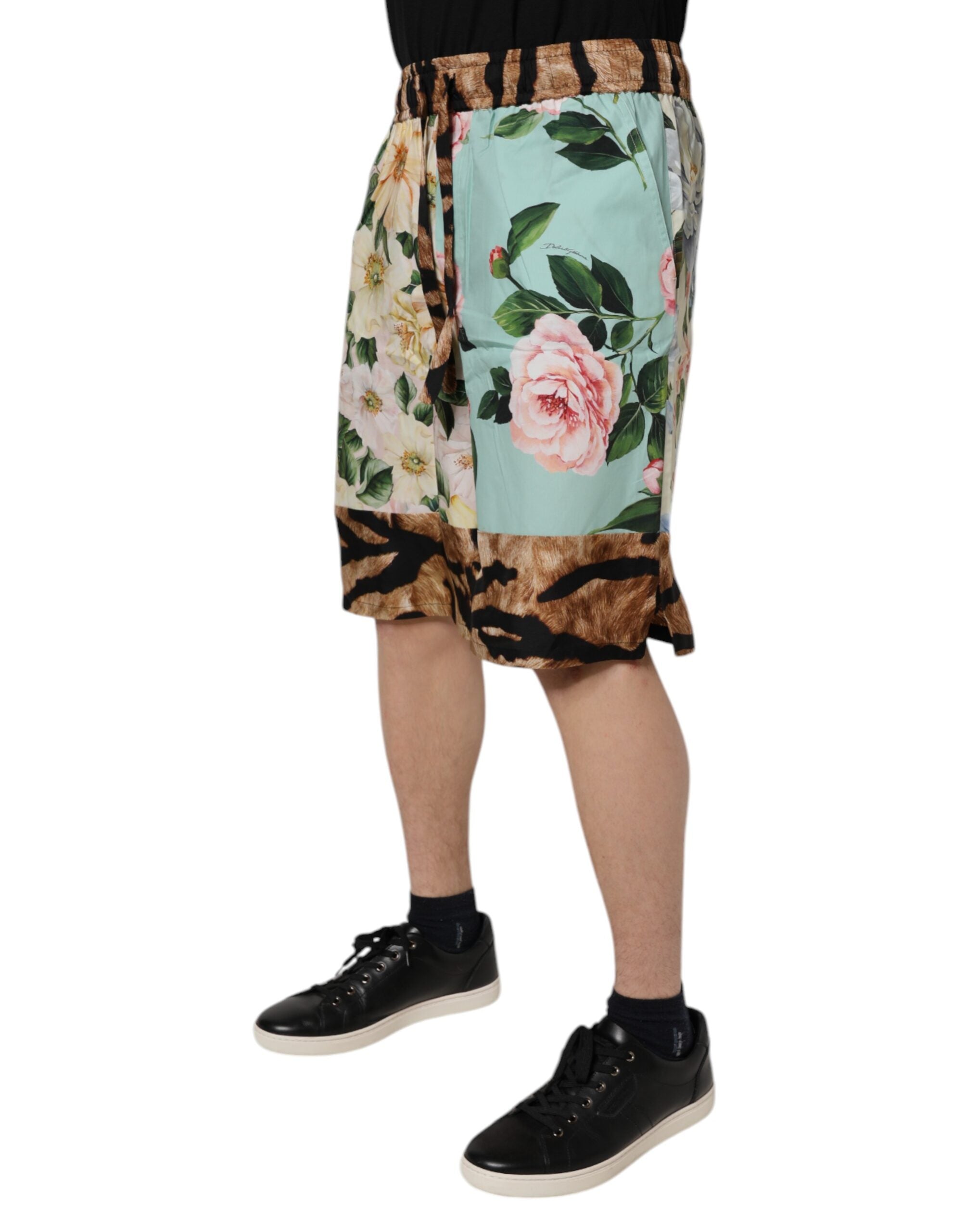 Dolce & Gabbana Multicolor Floral Print Men Bermuda Shorts Dolce & Gabbana