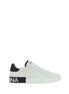 Dolce & Gabbana White Calf Leather Bos Taurus Low Top Sneakers Dolce & Gabbana