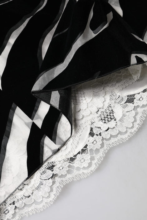 Dolce & Gabbana Black White Zebra A-line Sheath Mini Dress Dolce & Gabbana