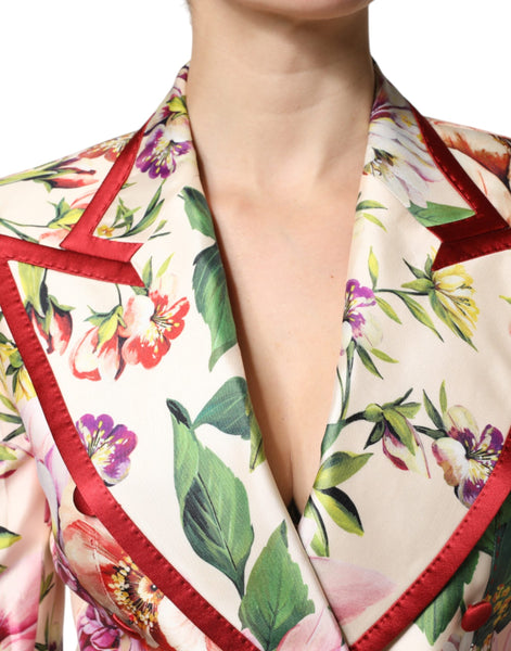 Dolce & Gabbana Multicolor Floral Double Breasted Jacket Dolce & Gabbana