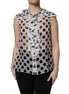 Dolce & Gabbana White Black Polka Dot Cotton Sleeveless Top Dolce & Gabbana