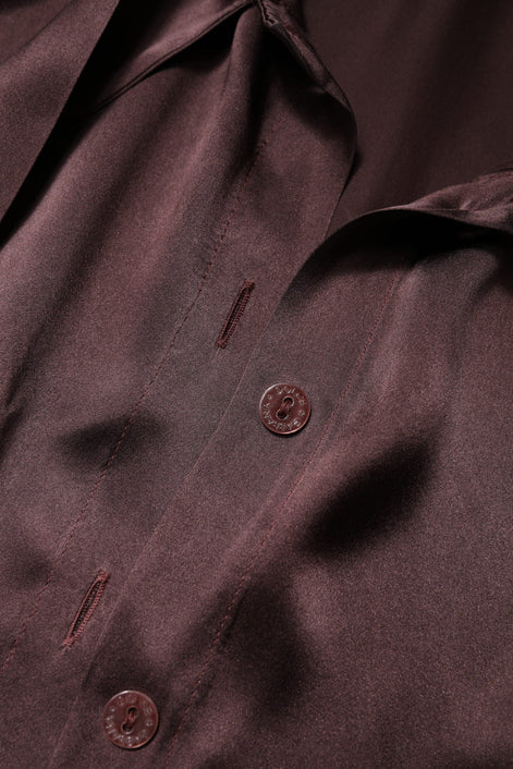 Dolce & Gabbana Brown Ascot Collar Long Sleeve Blouse Top Dolce & Gabbana