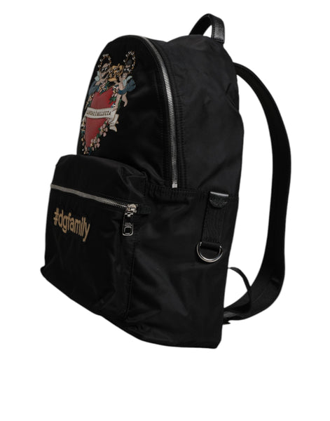Dolce & Gabbana Black Nylon #DGFAMILY Embellished Backpack VULCANO Bag