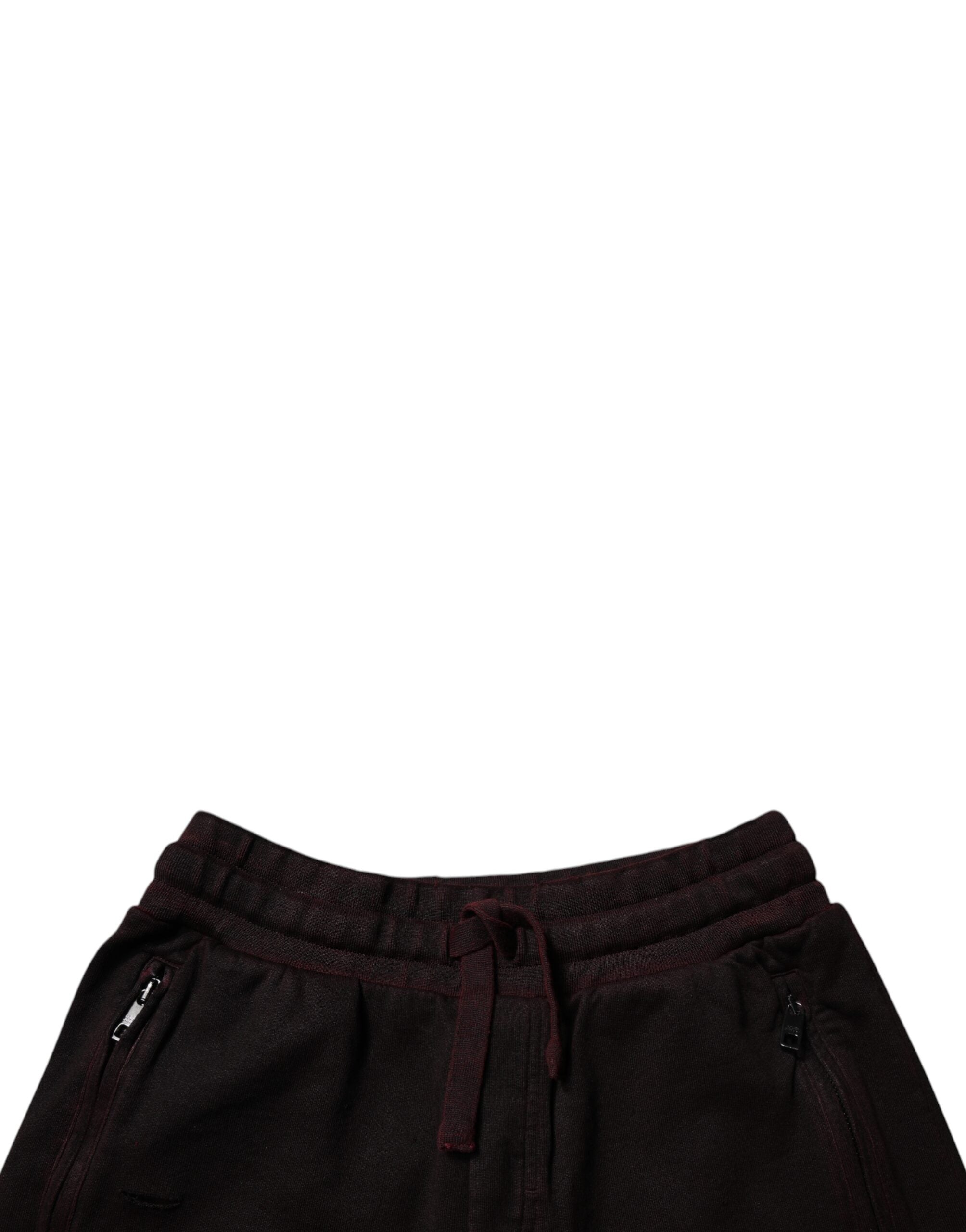 Dolce & Gabbana Maroon Cotton Sweatshorts Men Bermuda Shorts Dolce & Gabbana