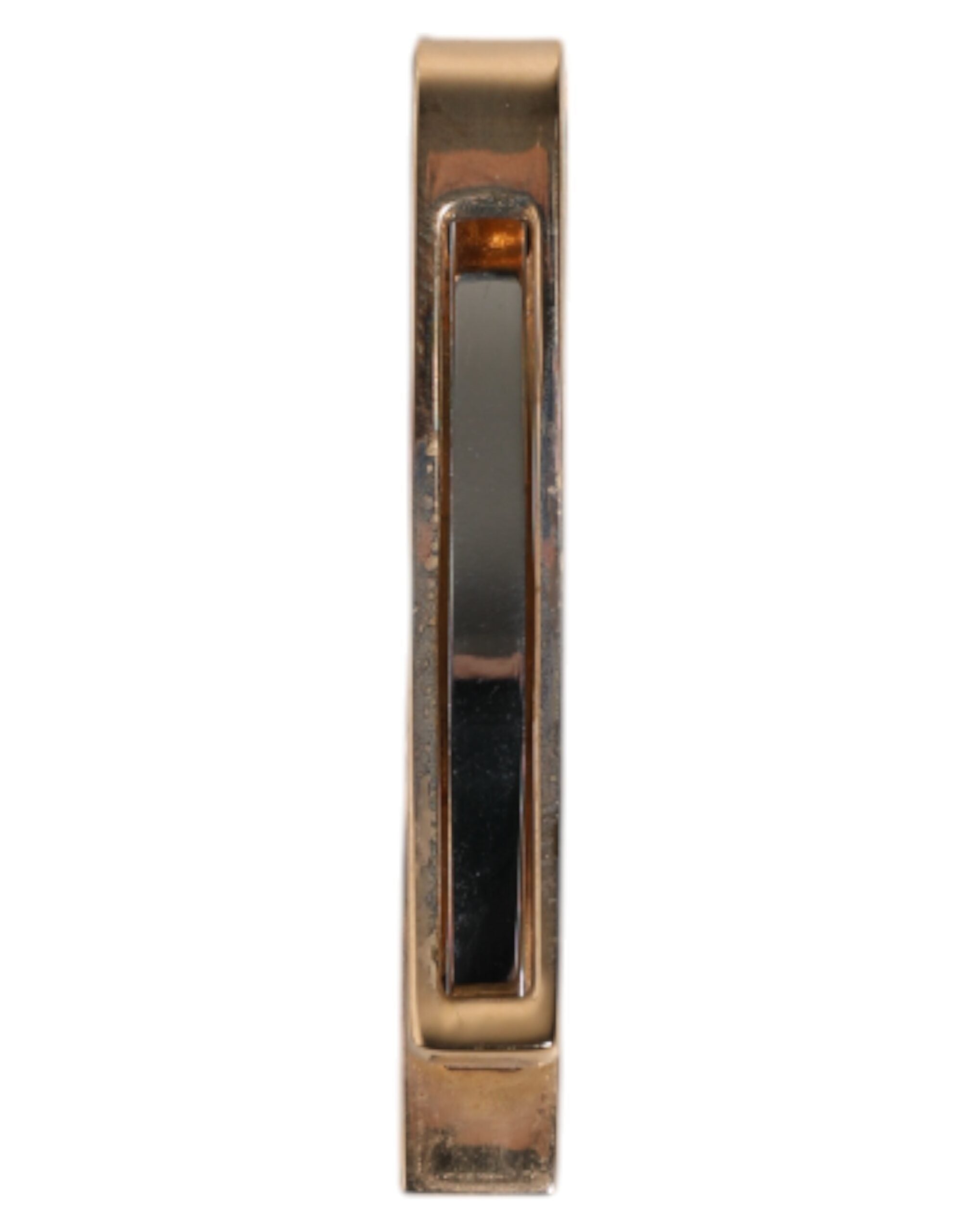 Dolce & Gabbana Gold Tone Brass Logo Branded Tie Clip Bar Dolce & Gabbana