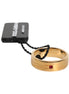 Dolce & Gabbana Gold Tone Brass Red Crystal DG Logo Ring Dolce & Gabbana