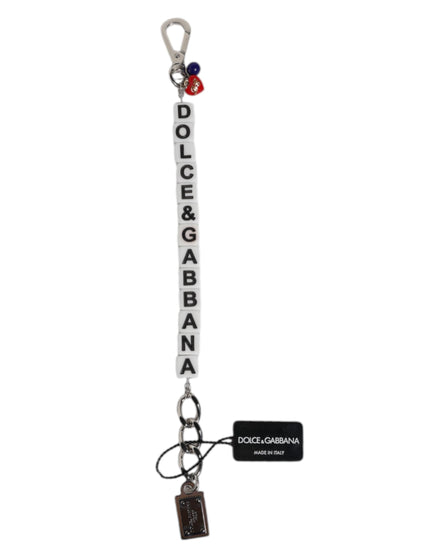 Dolce & Gabbana Silver Brass Chain Dice Logo Embellished Charm Bracelet Dolce & Gabbana