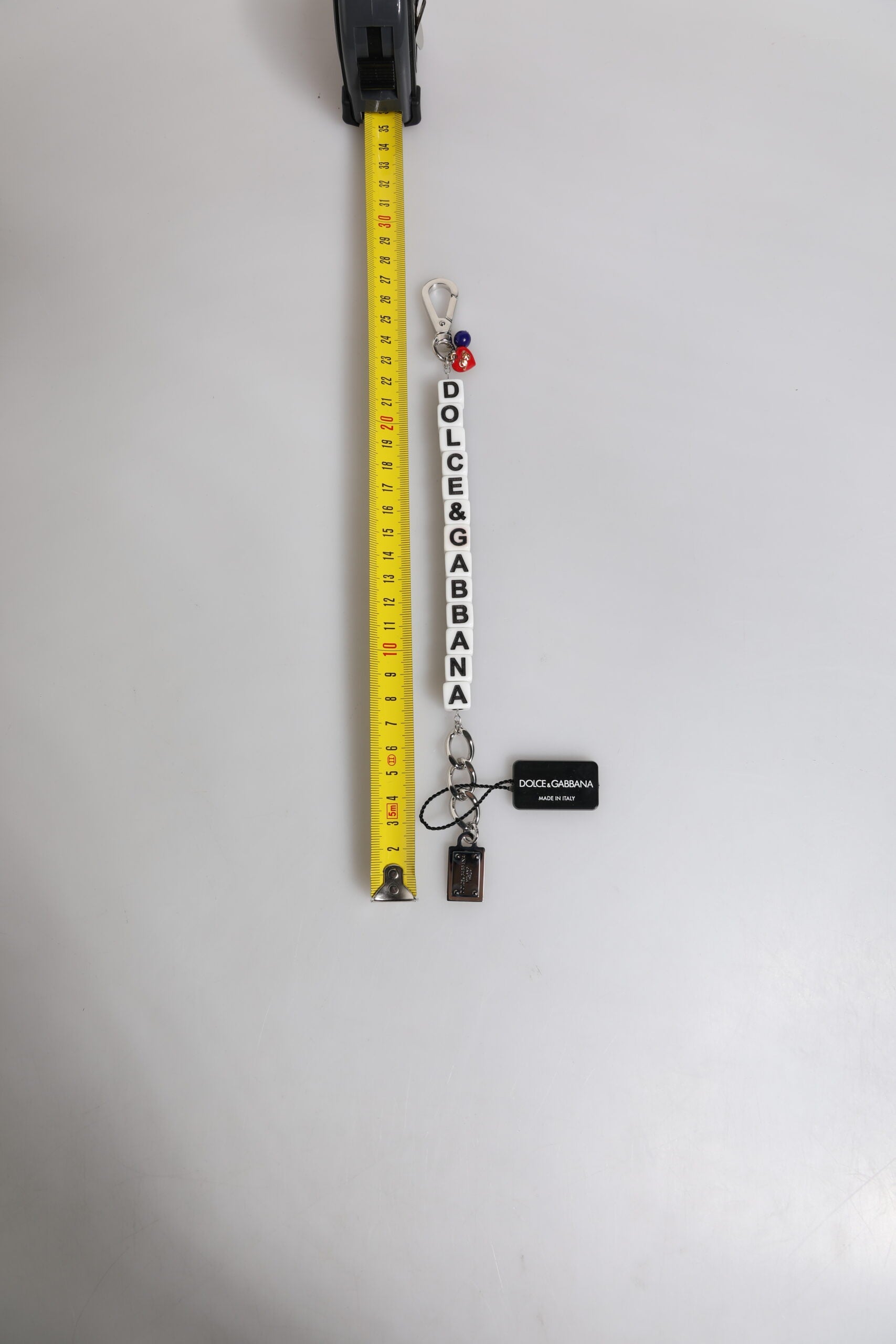 Dolce & Gabbana Silver Brass Chain Dice Logo Embellished Charm Bracelet Dolce & Gabbana