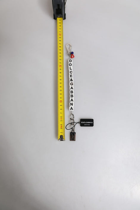Dolce & Gabbana Silver Brass Chain Dice Logo Embellished Charm Bracelet Dolce & Gabbana