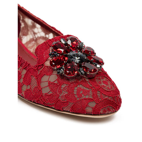 Dolce & Gabbana Red Viscose Ballet Flats Dolce & Gabbana