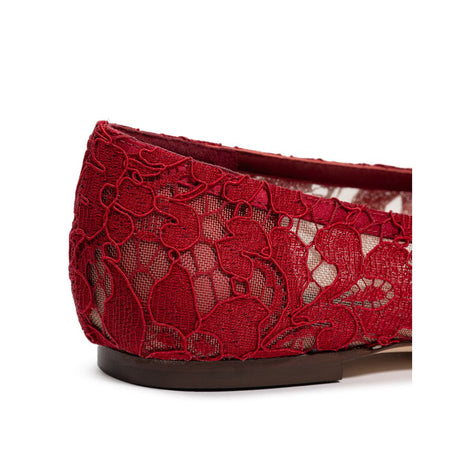 Dolce & Gabbana Red Viscose Ballet Flats Dolce & Gabbana
