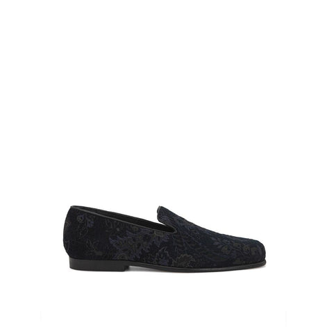 Etro Blue Leather Slip-On Loafers Etro