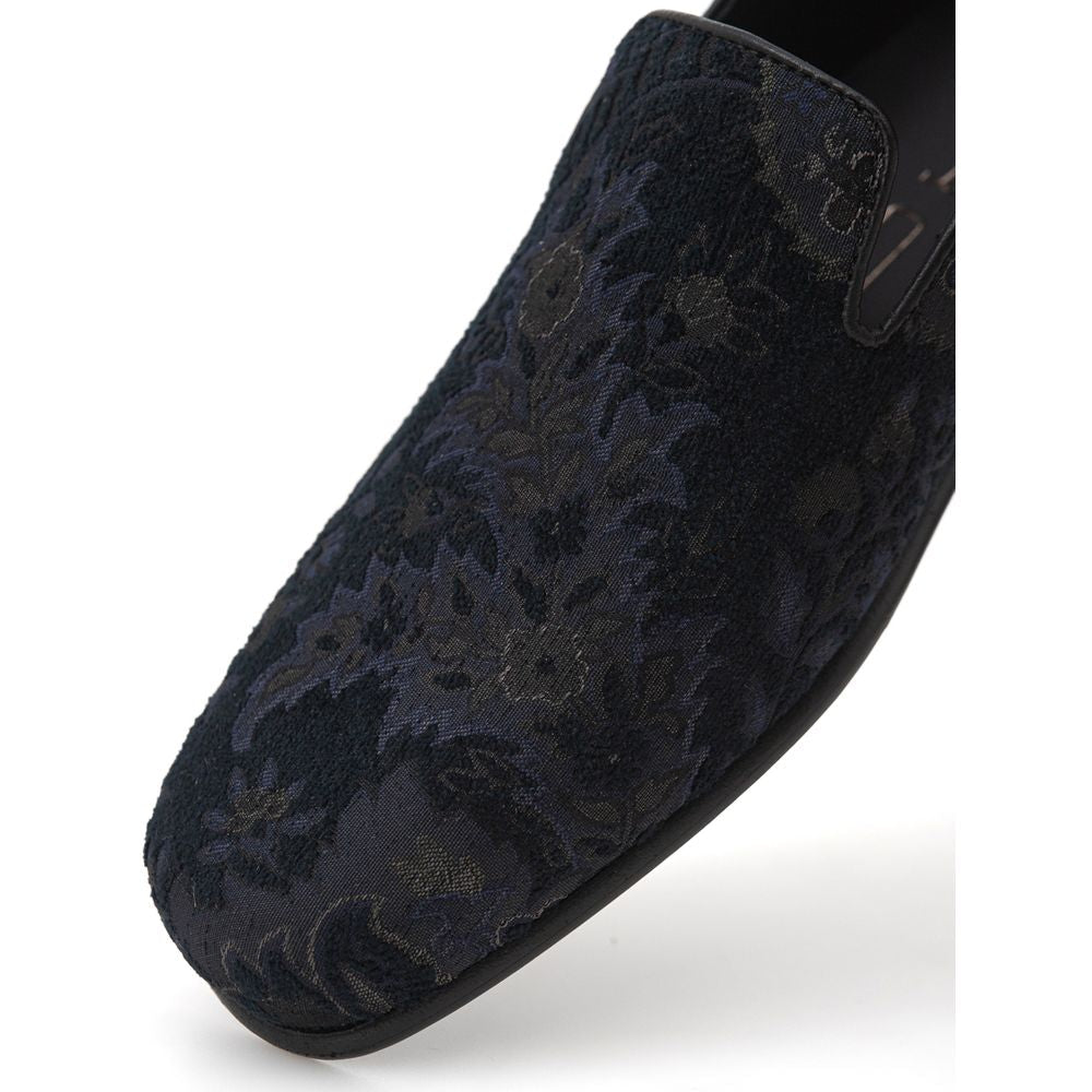 Etro Blue Leather Slip-On Loafers Etro